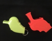 Storm Whistles that work under water and are the loudest whistle in the world - made in a bird design with plastic injection molding
