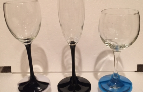 Demo of Wine Glass Holders by MDS for the beach, grass, or snow bank